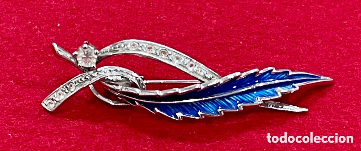 Joyeria: Bonito broche en plata rodeada y esmalte. - Foto 1