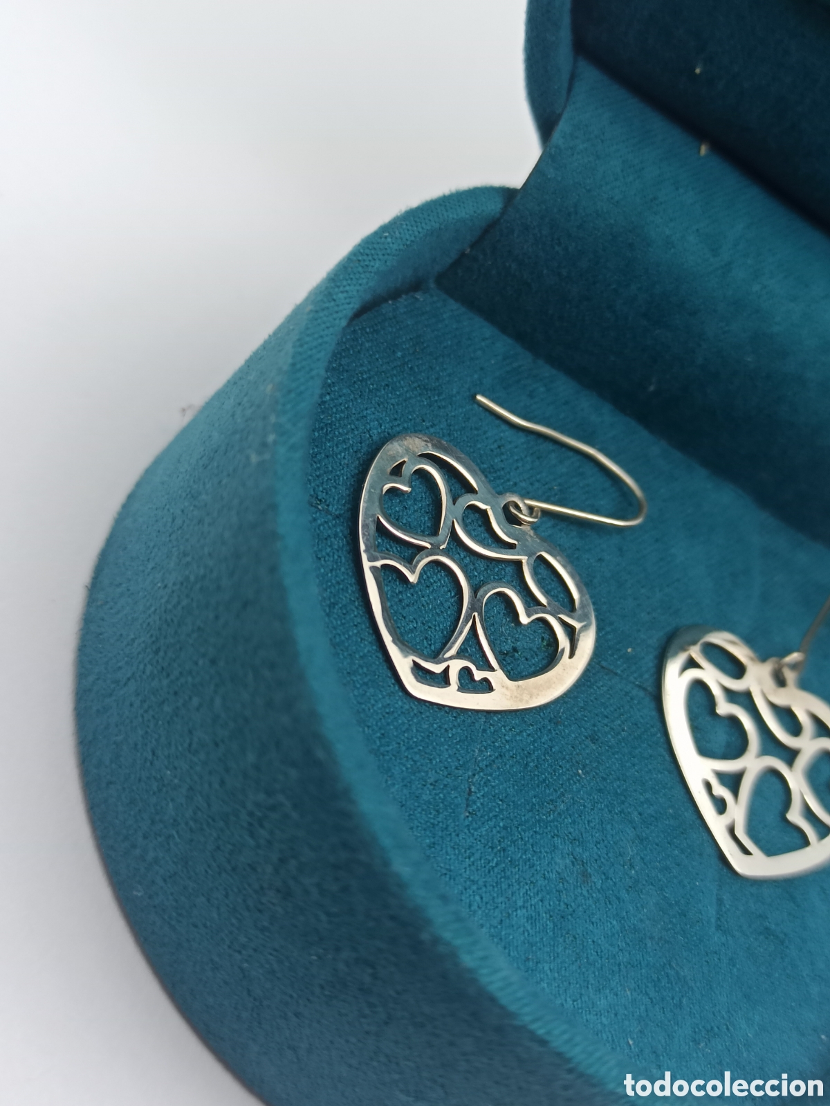 Joyeria: Pendiente coraz&oacute;nes de plata de ley 925 - Foto 3