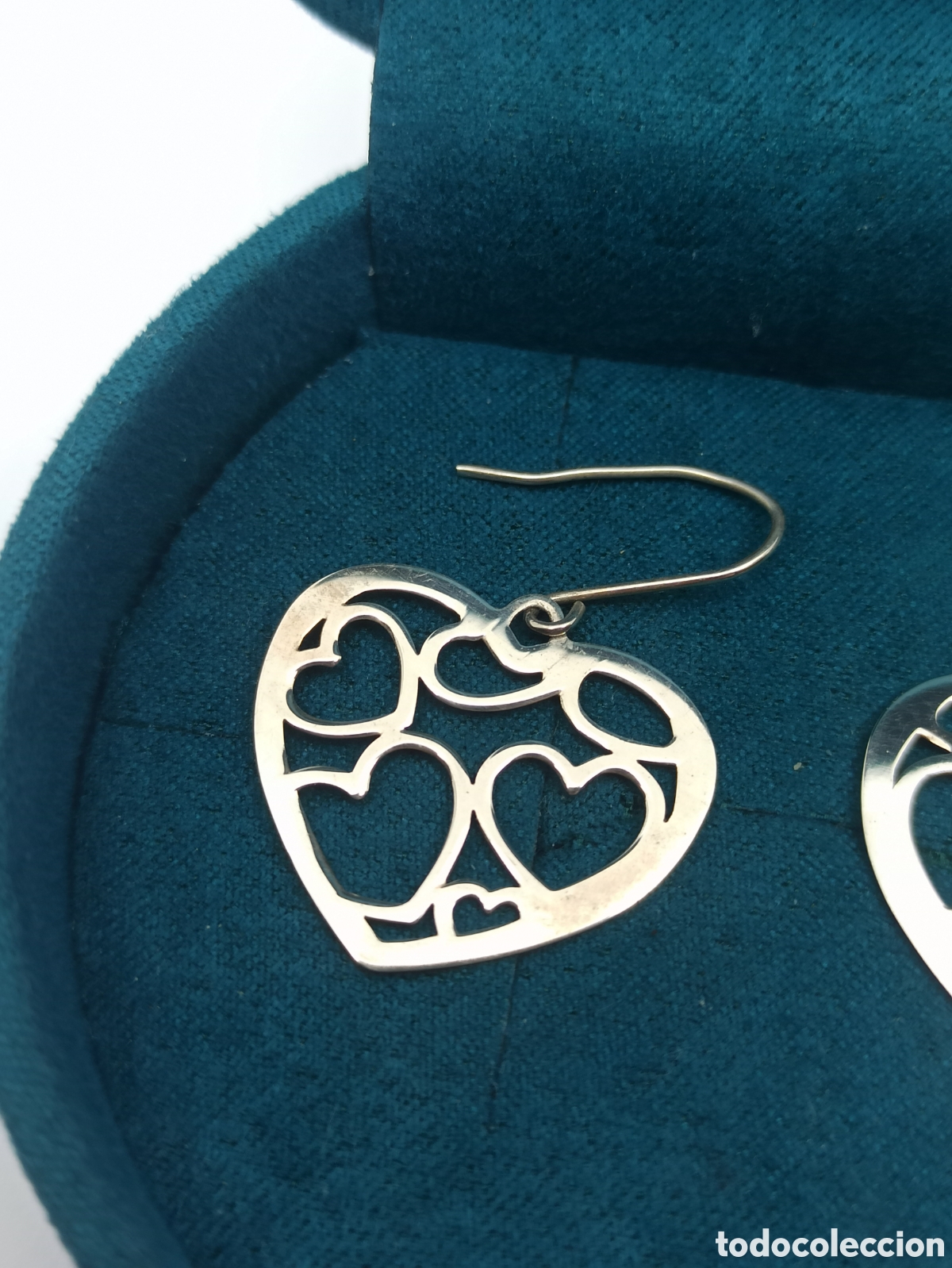 Joyeria: Pendiente coraz&oacute;nes de plata de ley 925 - Foto 4