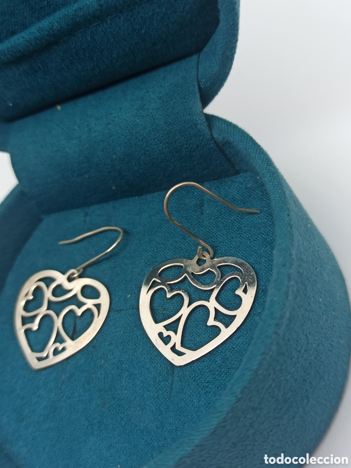 Joyeria: Pendiente coraz&oacute;nes de plata de ley 925 - Foto 5