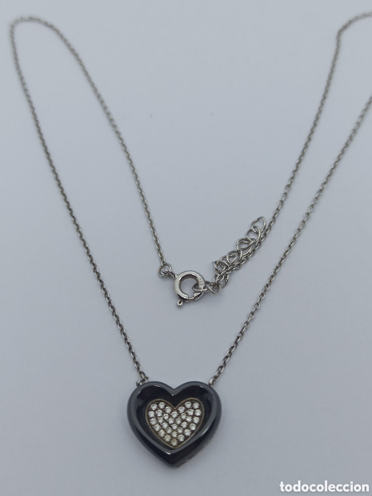 Joyeria: Collar en plata de ley 925, cer&aacute;mica y circonio - Foto 1
