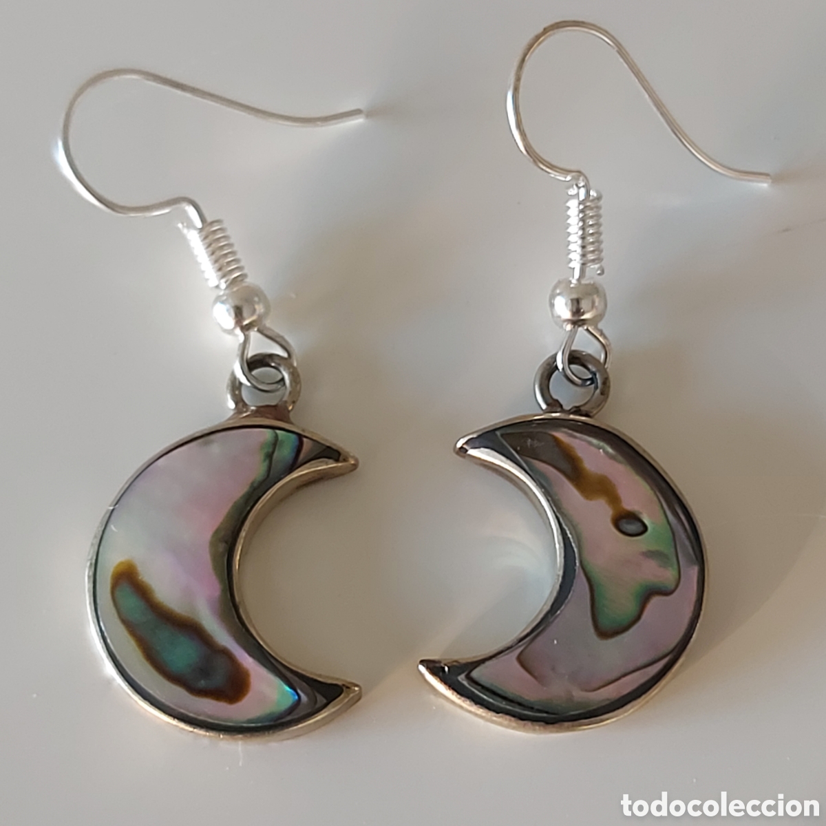 Joyeria: BONITOS PENDIENTES DE M&Eacute;XICO CON INCRUSTACIONES DE NACAR. REF S3 MEXICO - Foto 2