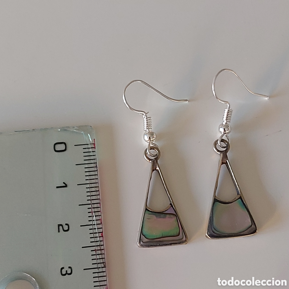 Joyeria: FANT&Aacute;STICOS PENDIENTES DE M&Eacute;XICO CON INCRUSTACIONES DE NACAR. REF S3 MEXICO - Foto 3