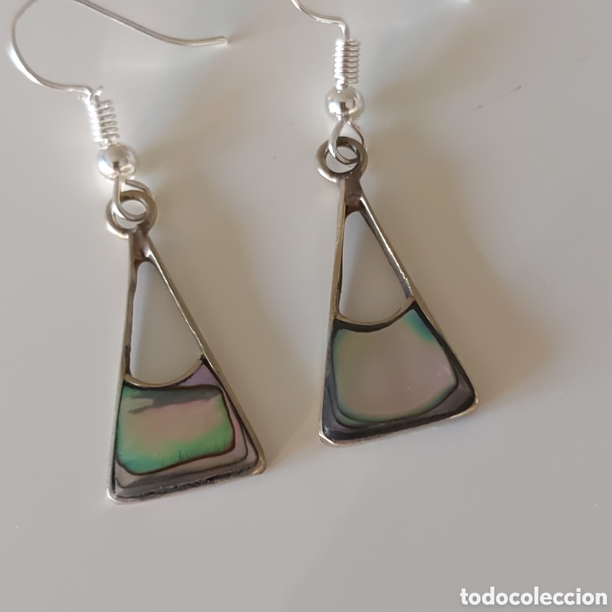 Joyeria: FANT&Aacute;STICOS PENDIENTES DE M&Eacute;XICO CON INCRUSTACIONES DE NACAR. REF S3 MEXICO - Foto 1