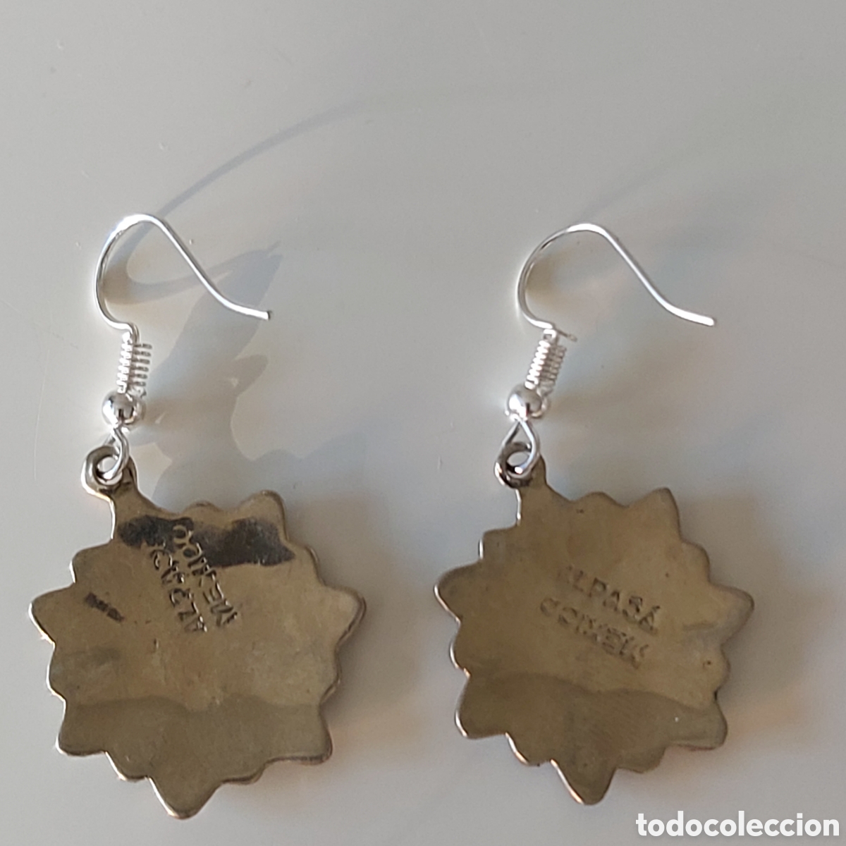 Joyeria: FANT&Aacute;STICOS PENDIENTES DE M&Eacute;XICO CON INCRUSTACIONES DE NACAR. REF S3 MEXICO - Foto 3