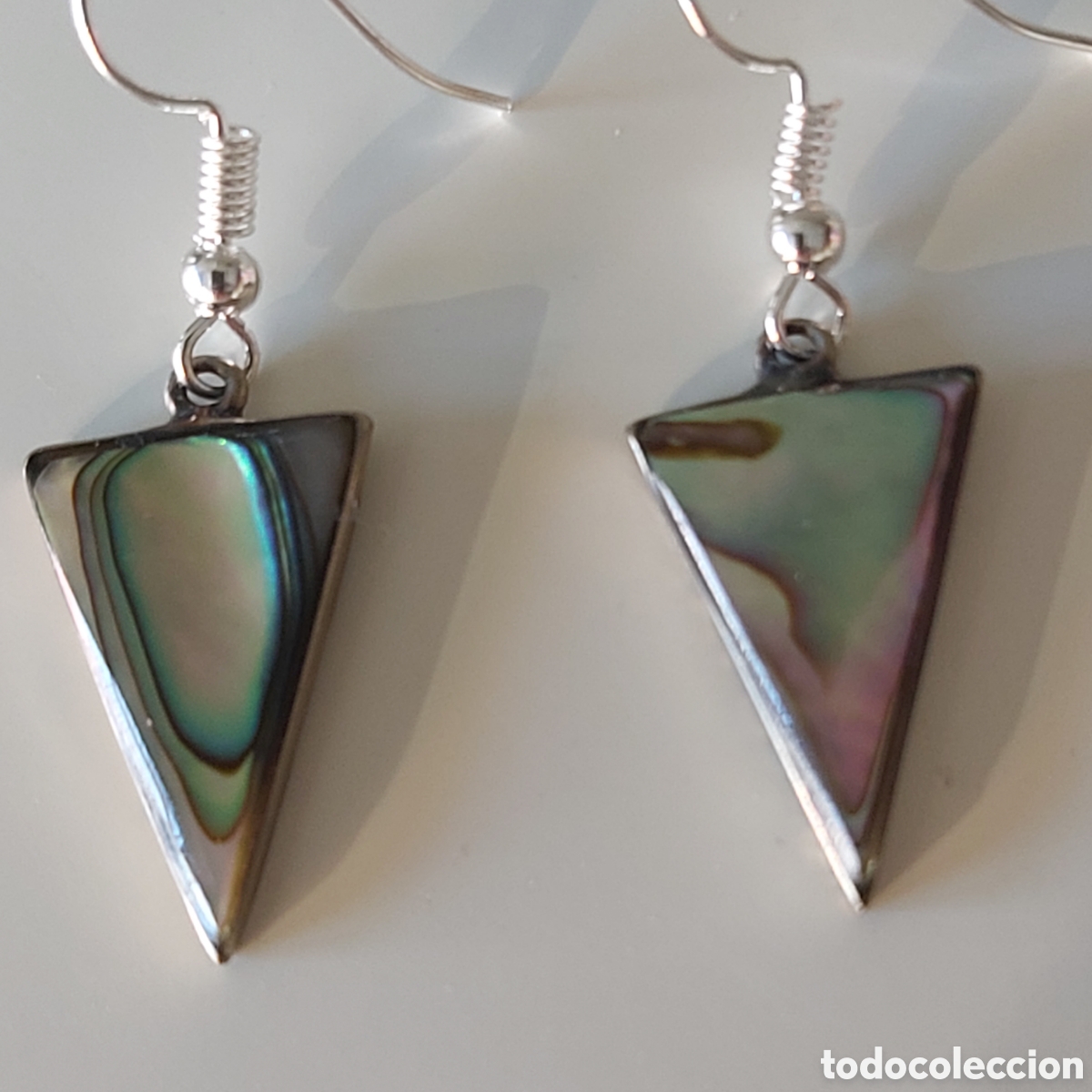 Joyeria: FANT&Aacute;STICOS PENDIENTES DE M&Eacute;XICO CON INCRUSTACIONES DE NACAR. REF S3 MEXICO - Foto 2