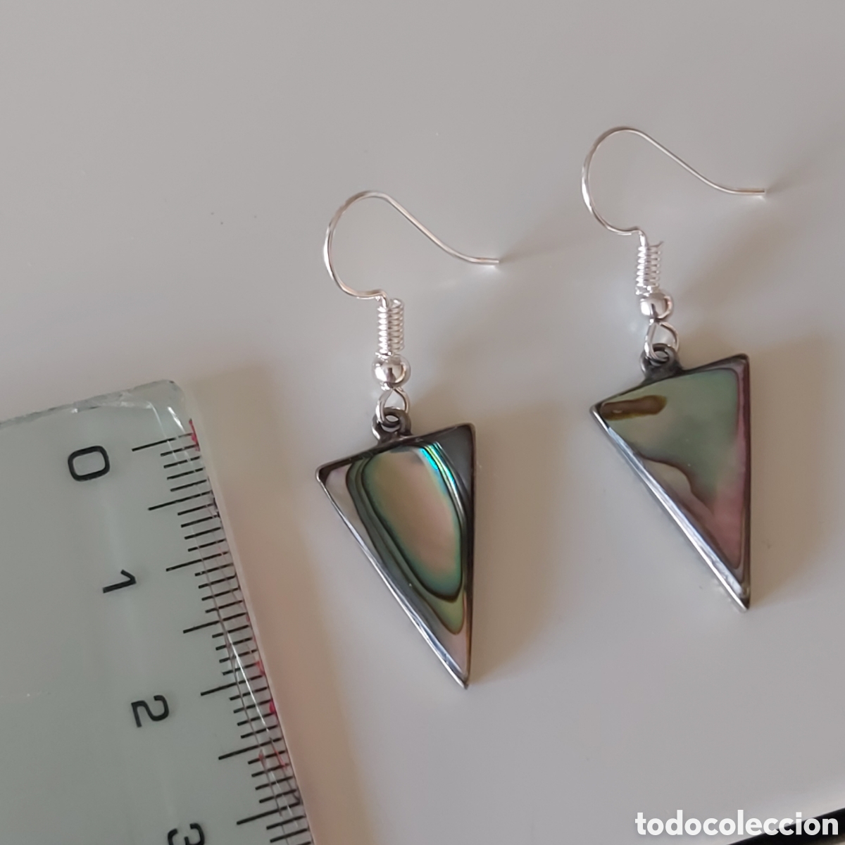 Joyeria: FANT&Aacute;STICOS PENDIENTES DE M&Eacute;XICO CON INCRUSTACIONES DE NACAR. REF S3 MEXICO - Foto 3