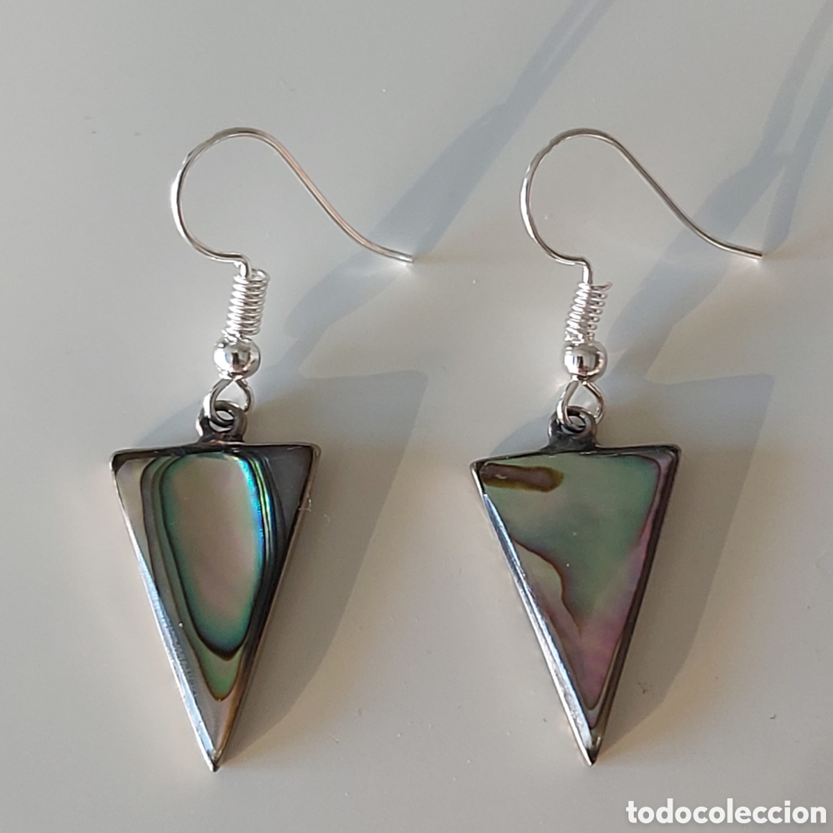 Joyeria: FANT&Aacute;STICOS PENDIENTES DE M&Eacute;XICO CON INCRUSTACIONES DE NACAR. REF S3 MEXICO - Foto 1