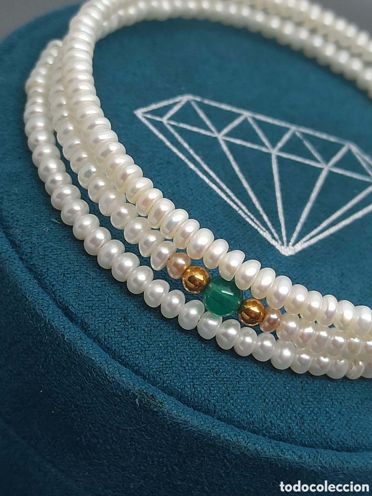 Joyeria: Brazalete de perlas naturales y oro 18k - Foto 2