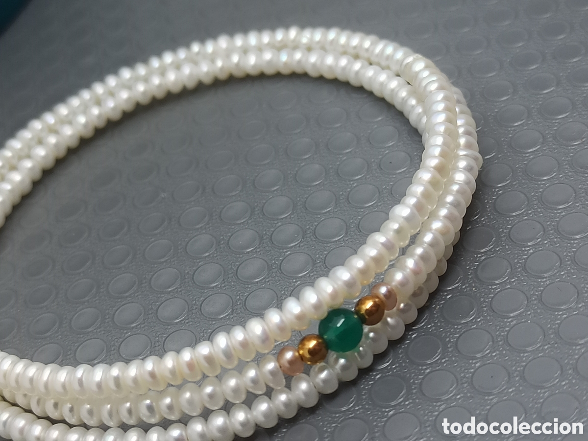 Joyeria: Brazalete de perlas naturales y oro 18k - Foto 8