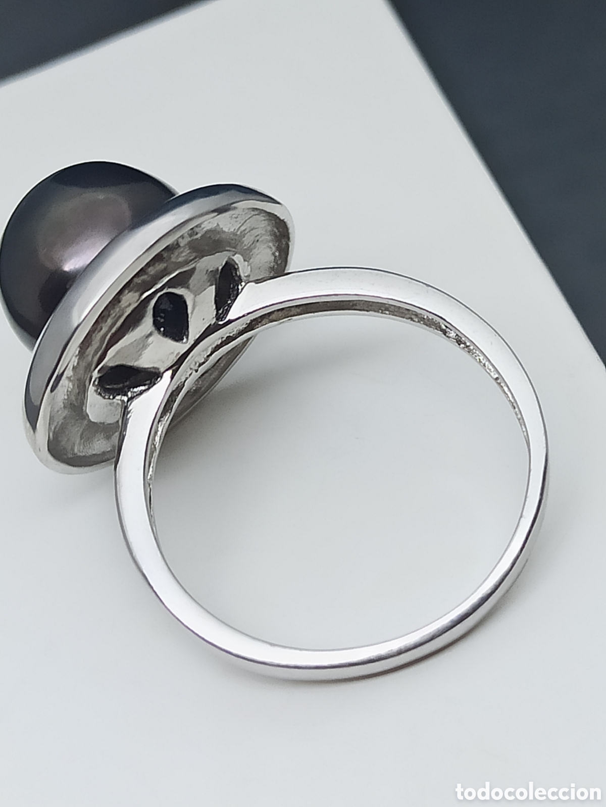 Joyeria: Anillo en plata de ley 925 y perla Tahit&iacute; - Foto 3