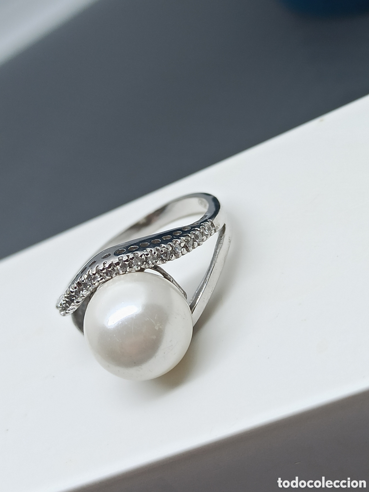 Joyeria: Anillo en plata de ley 925 Perla y circonio - Foto 3