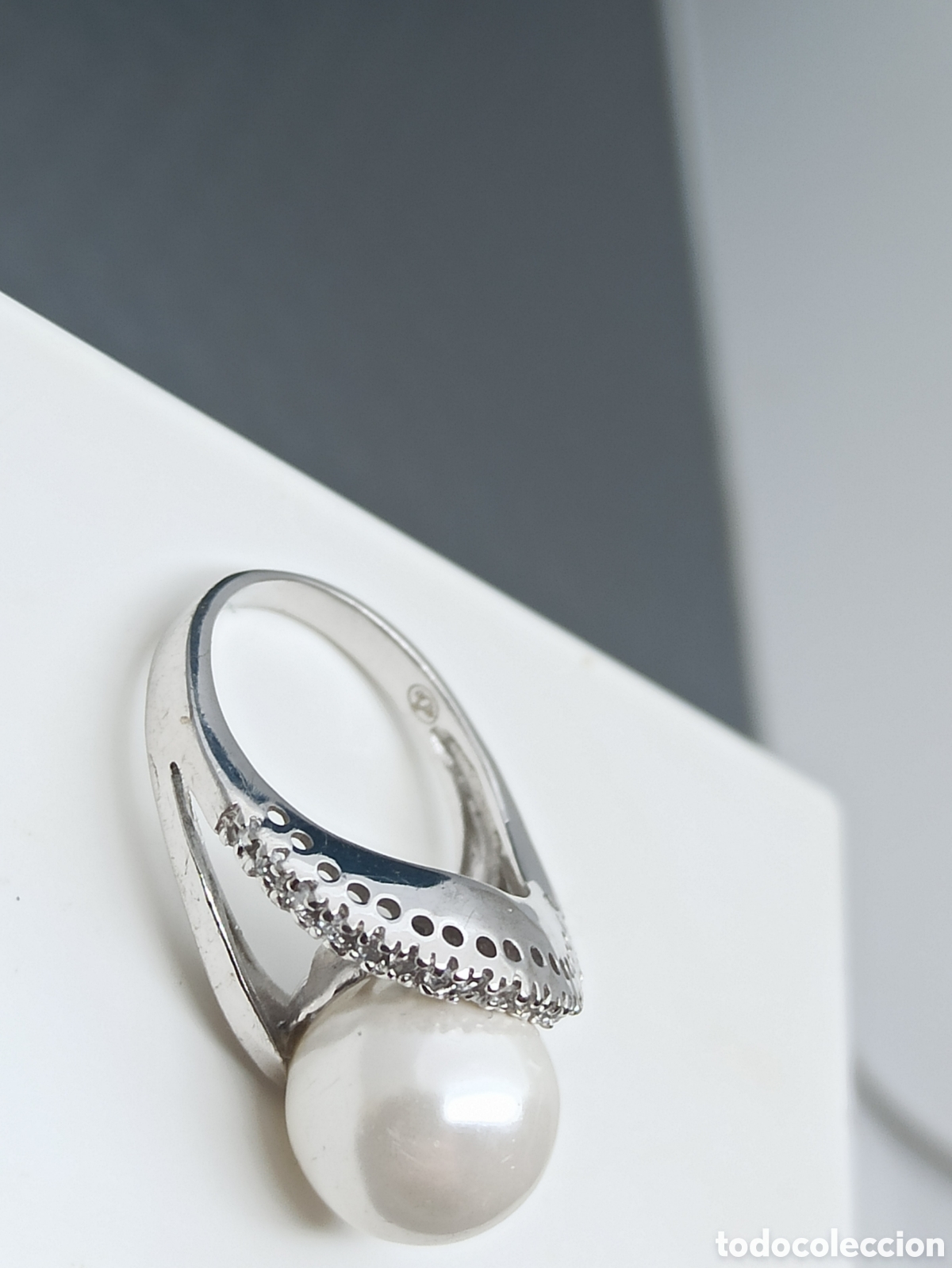 Joyeria: Anillo en plata de ley 925 Perla y circonio - Foto 4