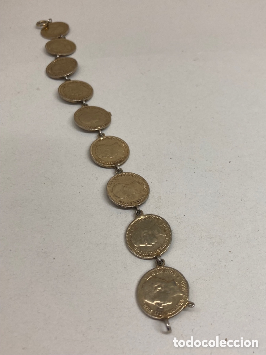 Joyeria: Pulsera de 9monedas 50 c&eacute;ntimos plata - Foto 1