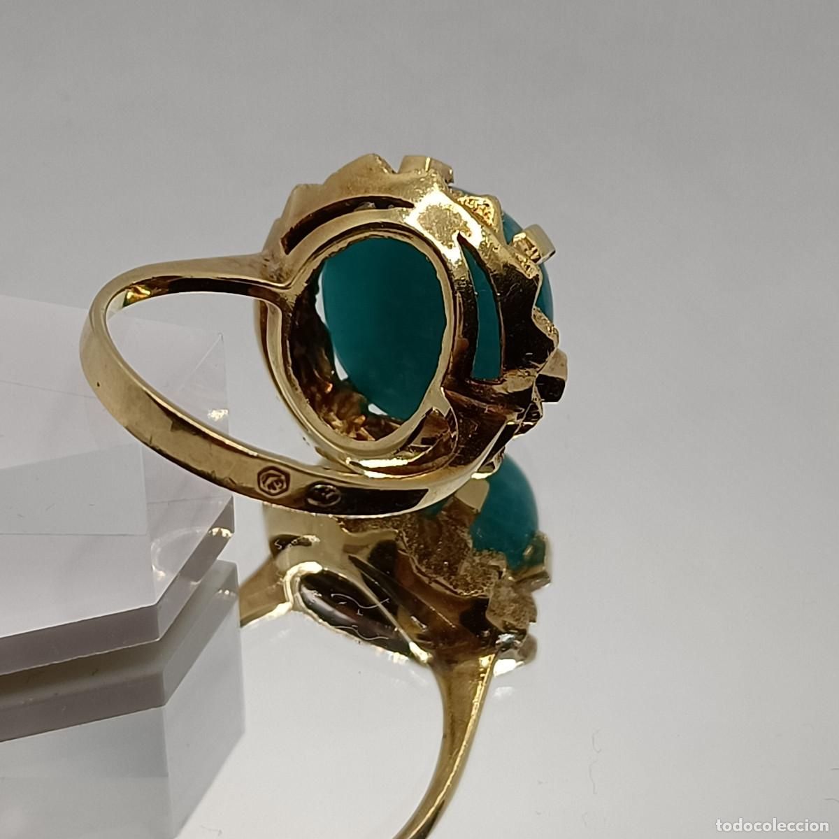 Joyeria: Gema Amazonita Sortija Oro de Ley 18K - Foto 7