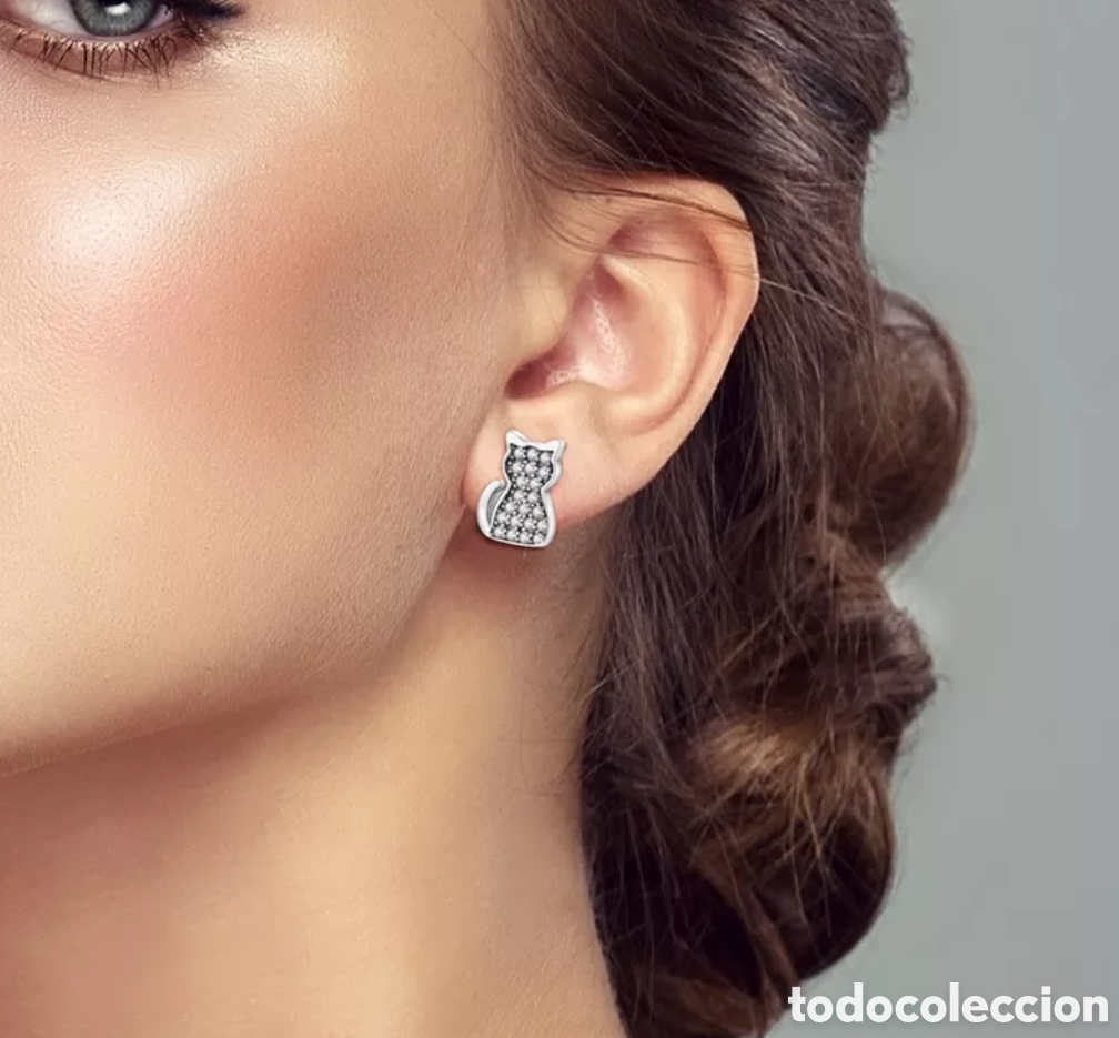 Joyeria: Pendientes de Plata Gato ENV&Iacute;O GRATIS!! - Foto 3