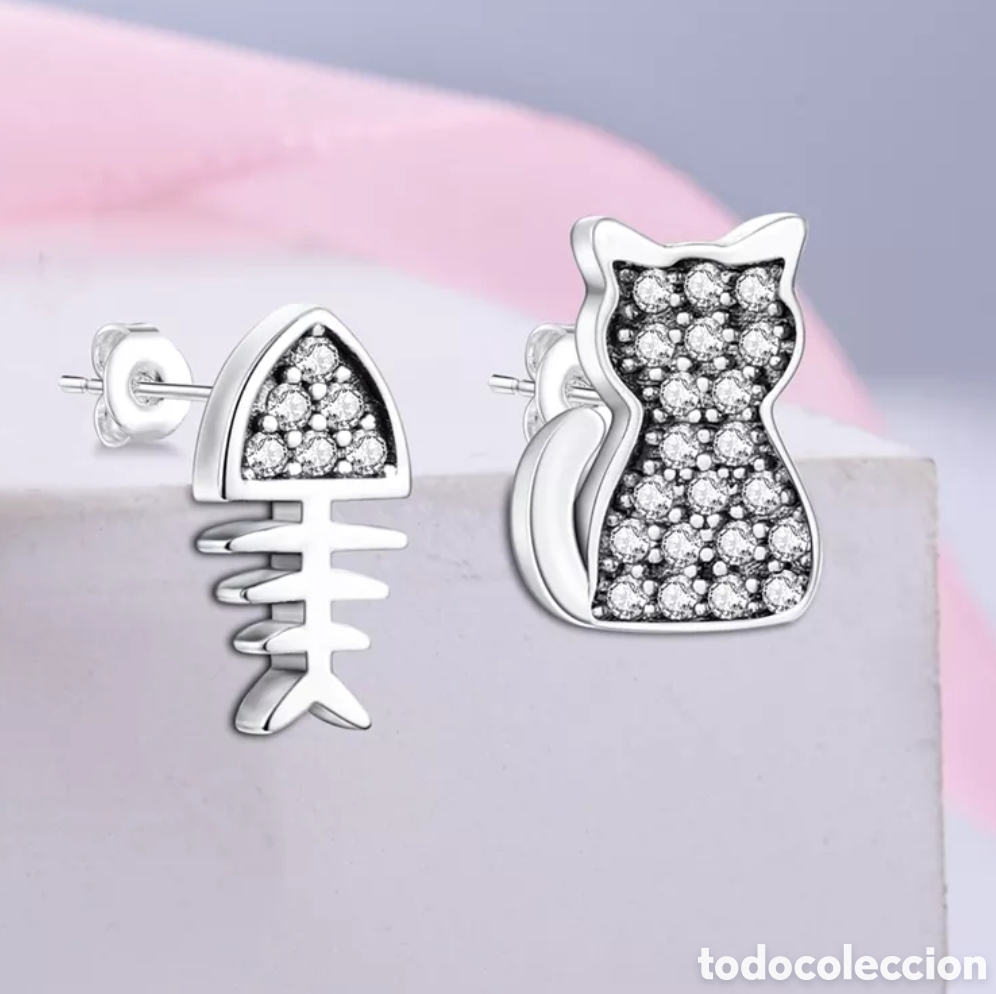 Joyeria: Pendientes de Plata Gato ENV&Iacute;O GRATIS!! - Foto 1
