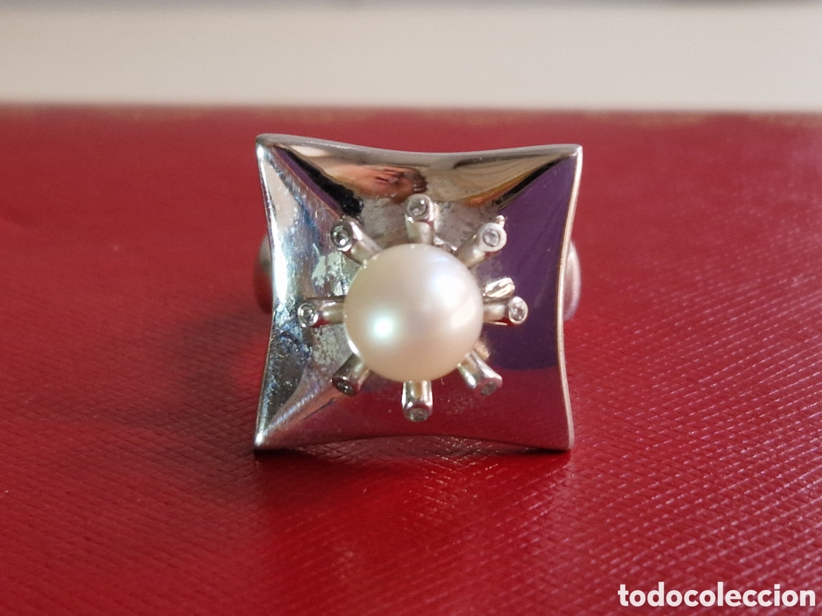 Joyeria: ANILLO DE PLATA DE LEY CONTRASTES CON PERLA - Foto 1