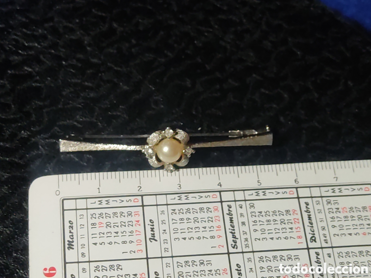 Joyeria: Broche,pasador con Perla y cristalitos - Foto 3