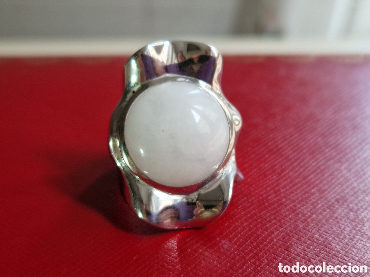 Joyeria: ANILLO DE PLATA DE LEY CONTRASTES PIEDRA BLANCO - Foto 3