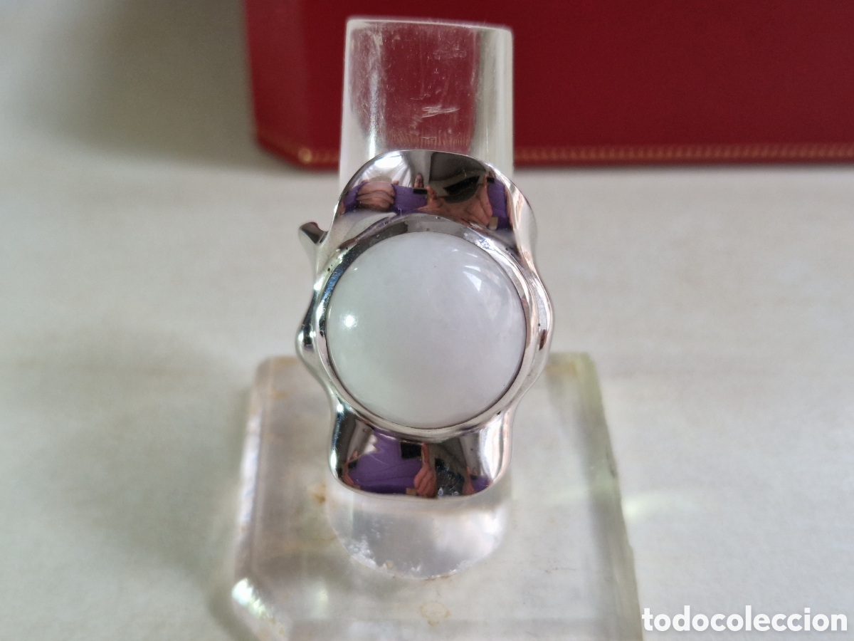 Joyeria: ANILLO DE PLATA DE LEY CONTRASTES PIEDRA BLANCO - Foto 4