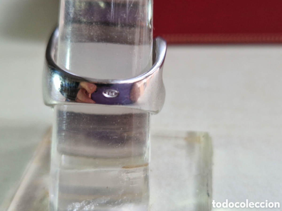 Joyeria: ANILLO DE PLATA DE LEY CONTRASTES PIEDRA BLANCO - Foto 6