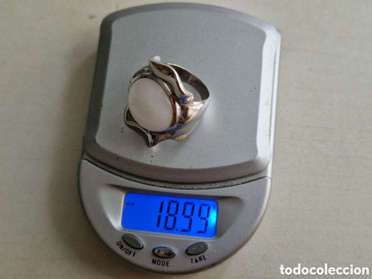 Joyeria: ANILLO DE PLATA DE LEY CONTRASTES PIEDRA BLANCO - Foto 9