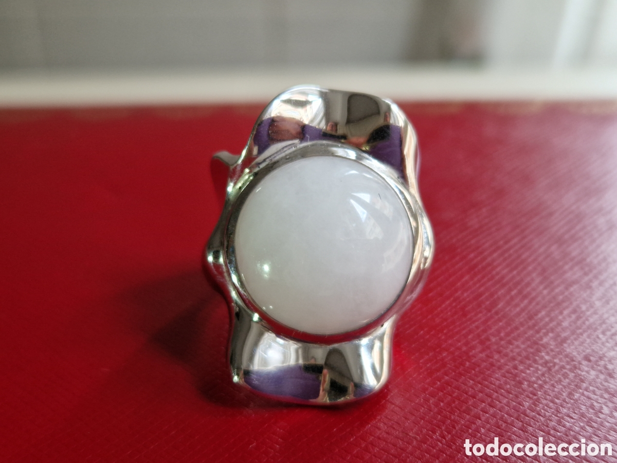 Joyeria: ANILLO DE PLATA DE LEY CONTRASTES PIEDRA BLANCO - Foto 1