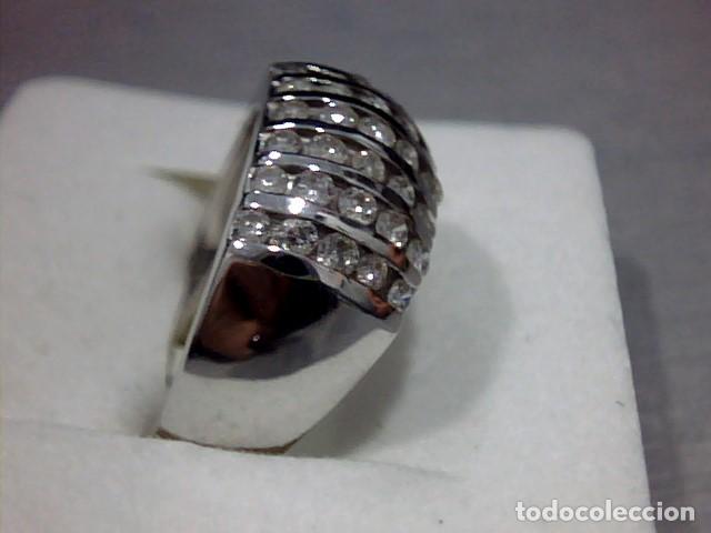 Joyeria: anillo oro blanco 18 kts con diamantes - Foto 5