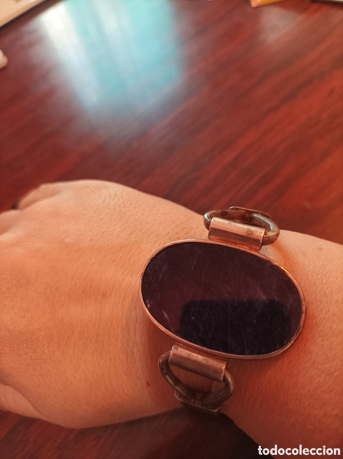 Joyeria: Pulsera ca&ntilde;a plata con lapisl&aacute;zuli - Foto 3
