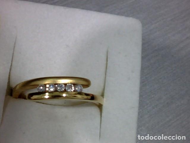 Joyeria: sortija en oro 18 kts con diamantes - Foto 6