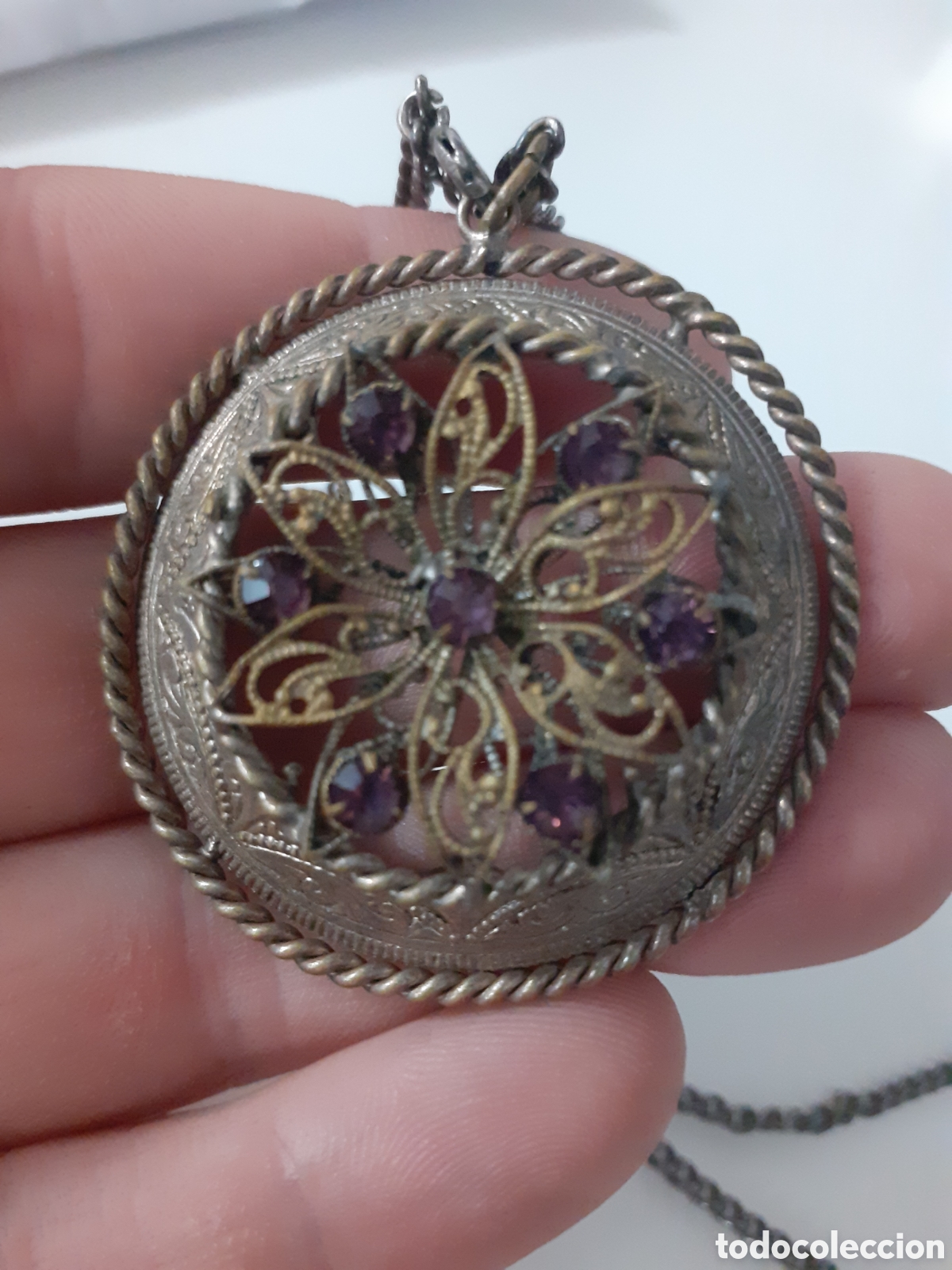 Joyeria: colgante de plata antiguo - Foto 2
