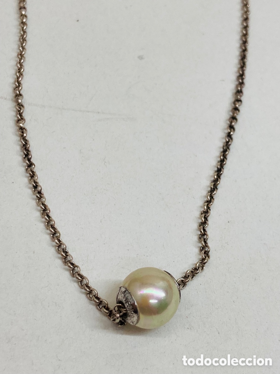 Joyeria: Cadena y colgante de plata perlas - Foto 2