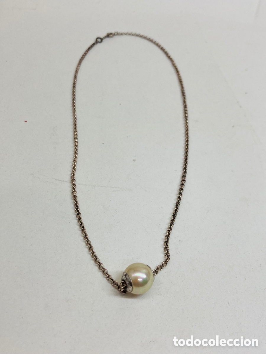 Joyeria: Cadena y colgante de plata perlas - Foto 1