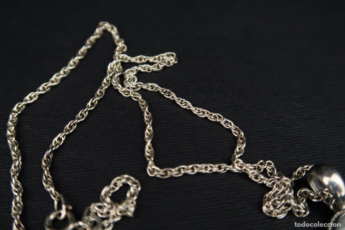 Joyeria: Antiguo Colgante de Plata con Cadena - Foto 3