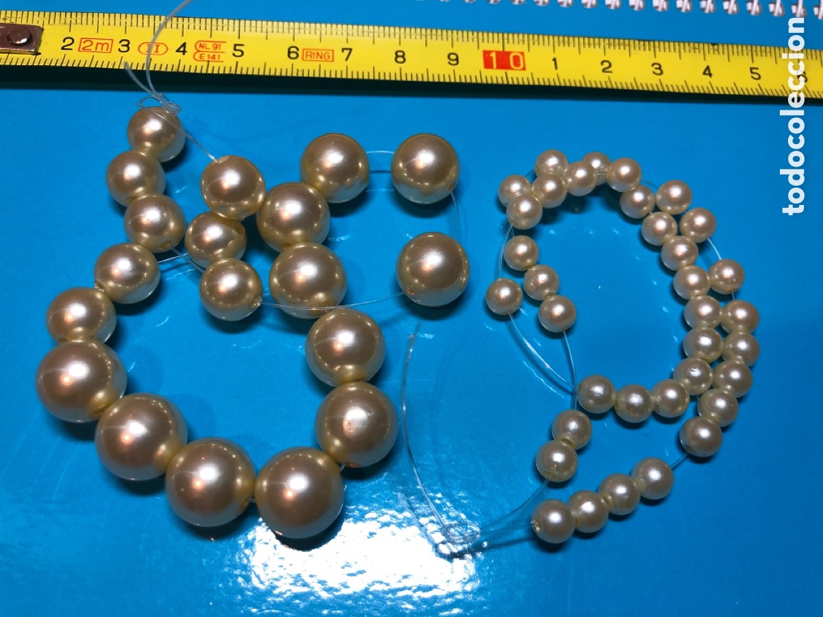 Joyeria: Lote abalorios perlas sinteticas (L60) - Foto 1