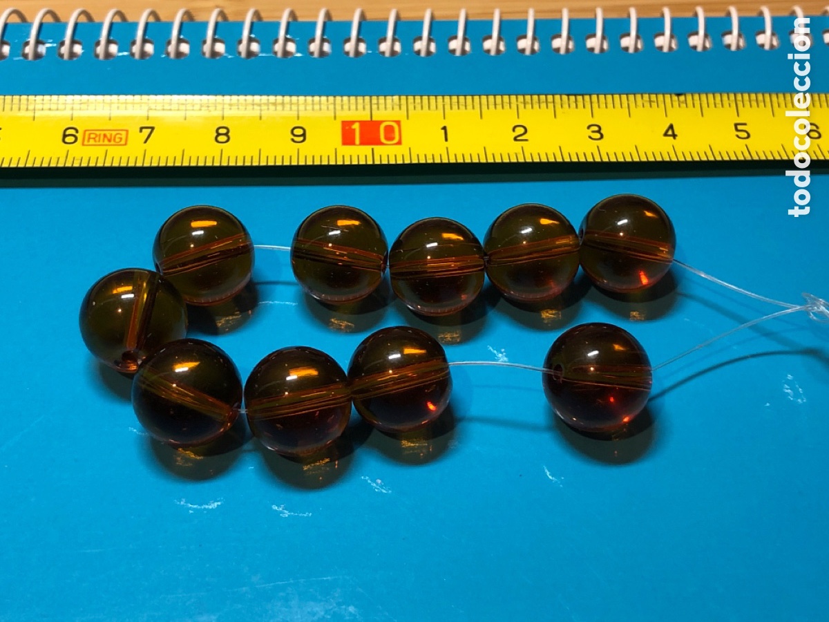 Joyeria: Lote abalorios de cristal tipo ambar (L60) - Foto 1