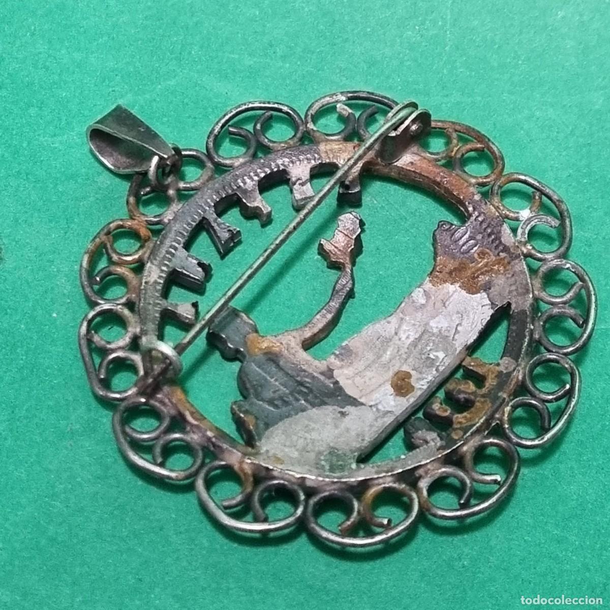 Joyeria: ANTIGUA MONEDA DE PLATA CONVERTIDA EN BROCHE 1870 CALADA - Foto 2