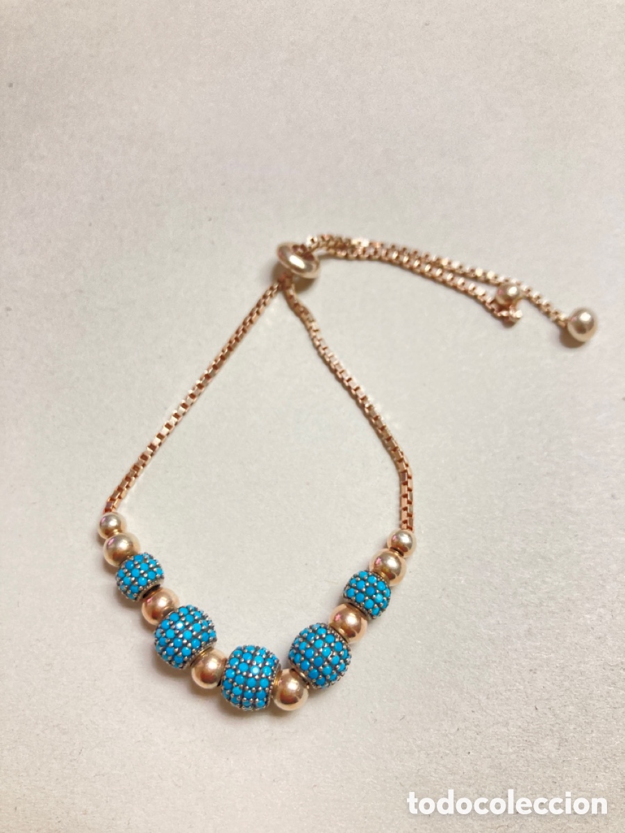 Joyeria: Pulsera de plata con turquesas - Foto 2