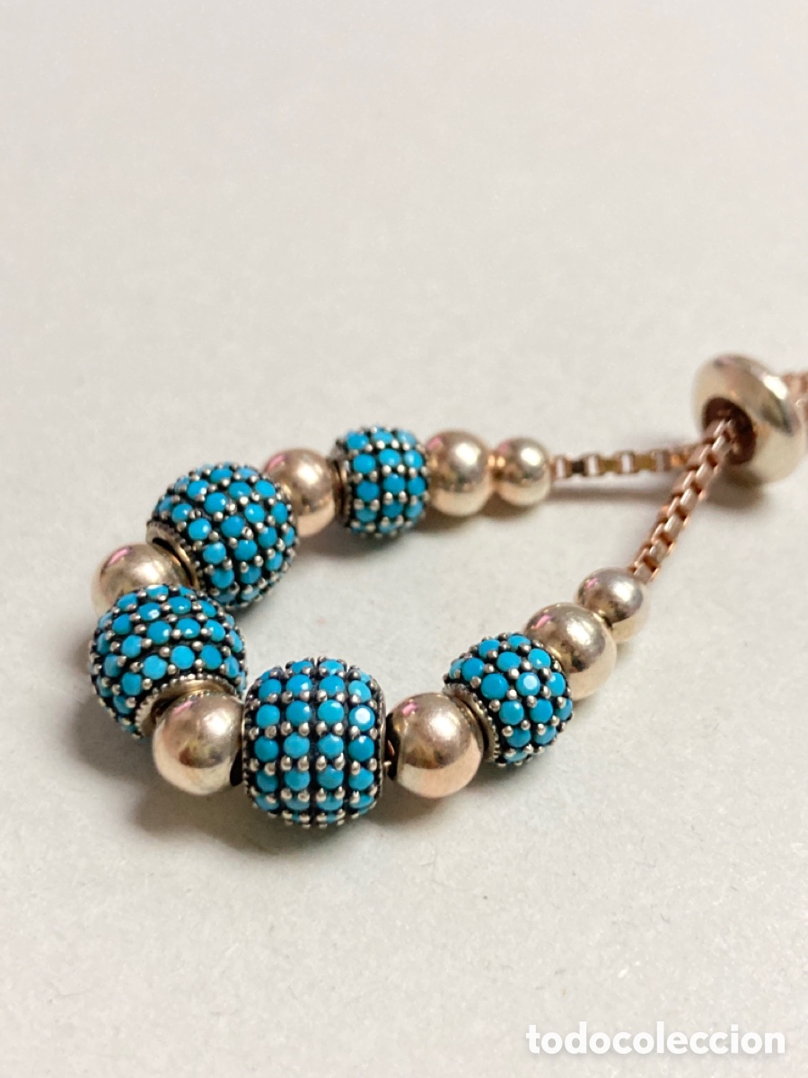 Joyeria: Pulsera de plata con turquesas - Foto 4