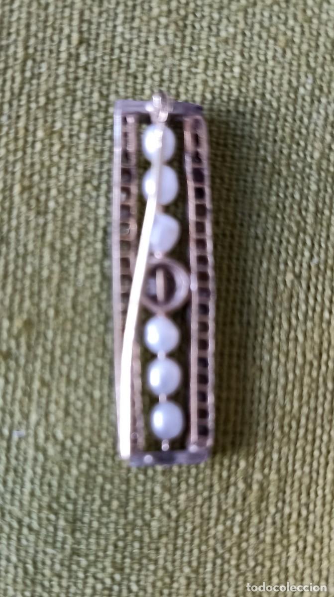Joyeria: Broche antiguo con perlitas. - Foto 5