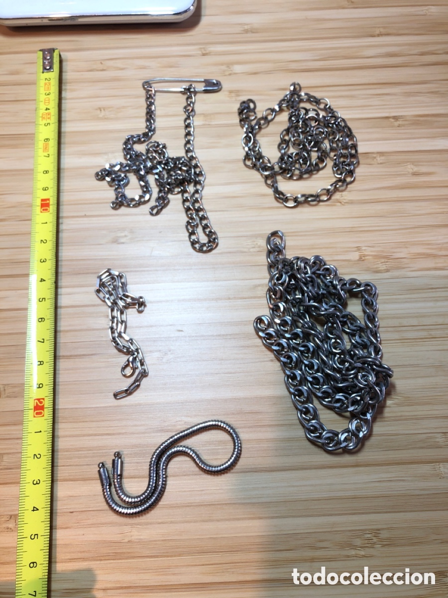Joyeria: Lote eslabones en forma de cadenas y collares (L60) - Foto 2