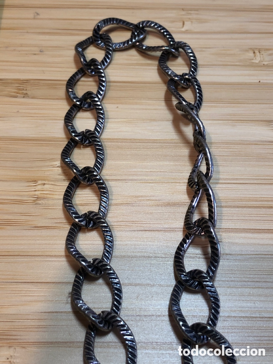 Joyeria: Collar de eslabones plateados (L60) - Foto 2