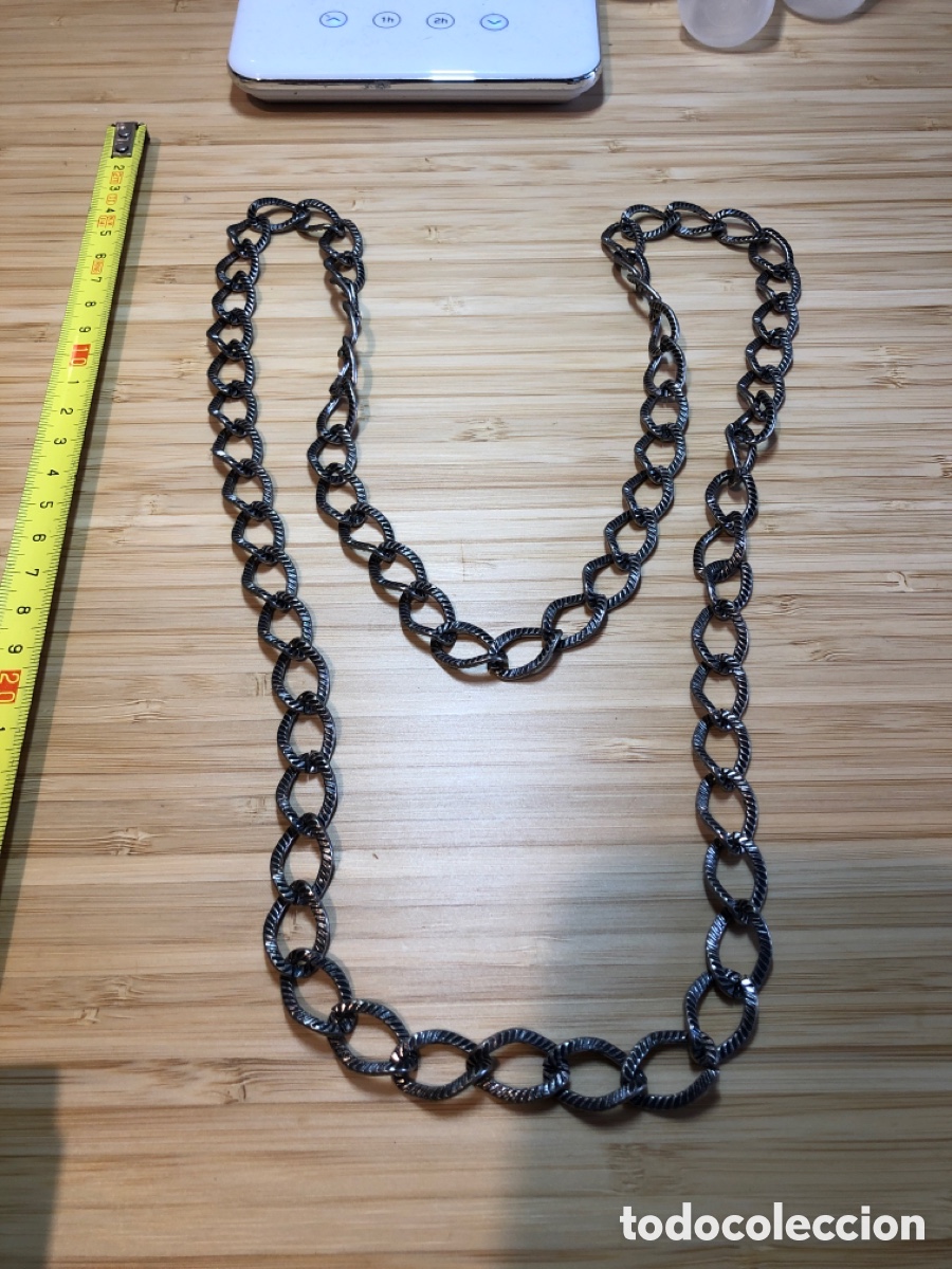 Joyeria: Collar de eslabones plateados (L60) - Foto 1
