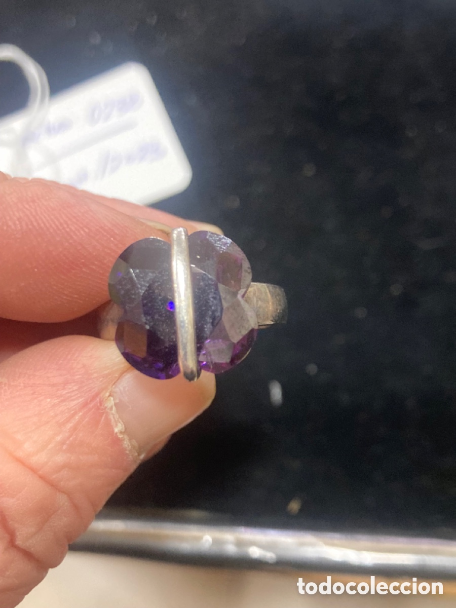Joyeria: Bonito anillo de plata y amatista - Foto 2