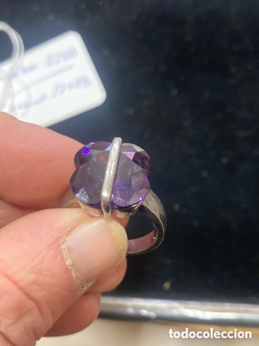 Joyeria: Bonito anillo de plata y amatista - Foto 3
