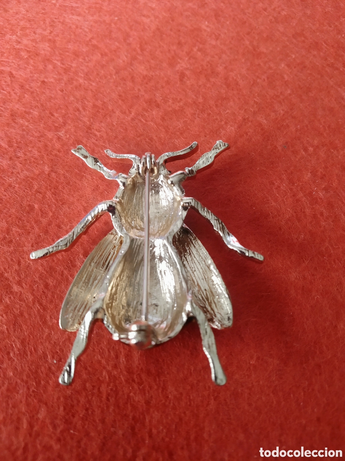 Joyeria: ANTIGUO BROCHE DE MOSCA ESMALTE - Foto 3