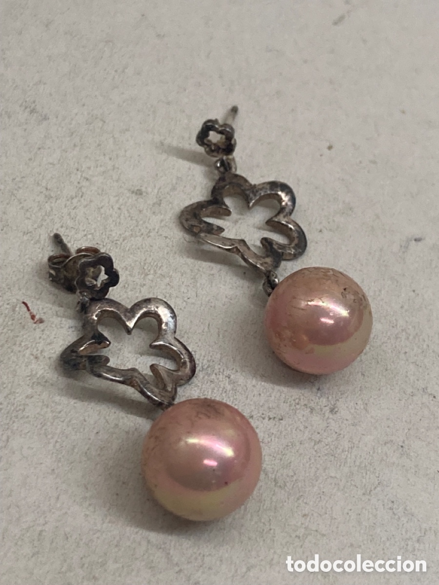 Joyeria: Pendientes de plata con perlas /P172 - Foto 1