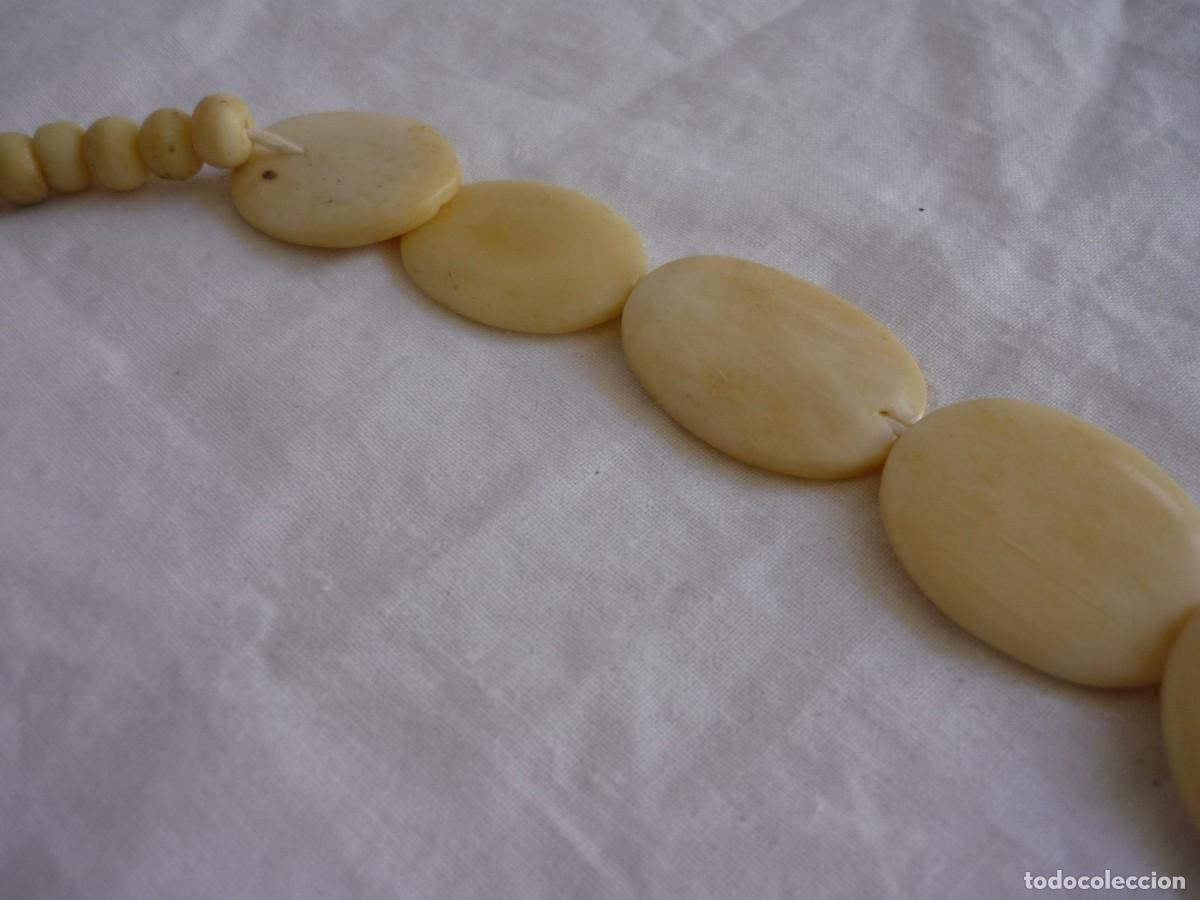 Joyeria: Collar largo de piezas talladas en hueso - Foto 8