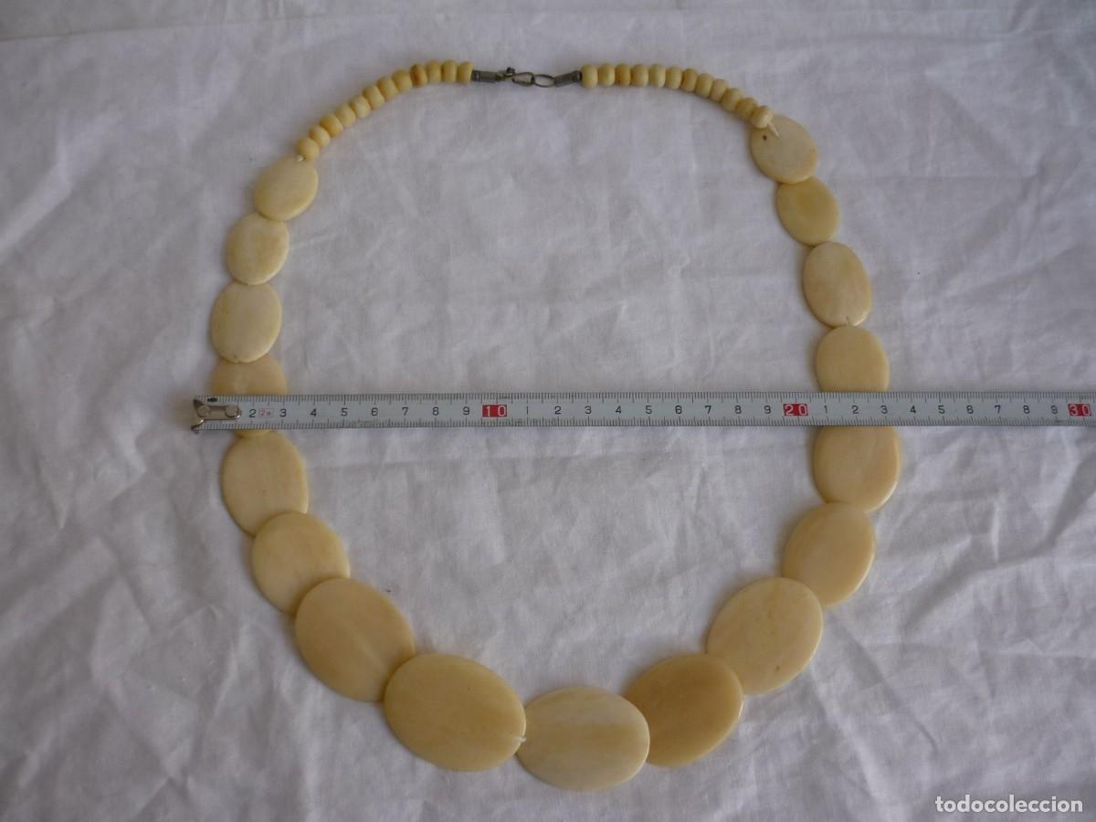 Joyeria: Collar largo de piezas talladas en hueso - Foto 9